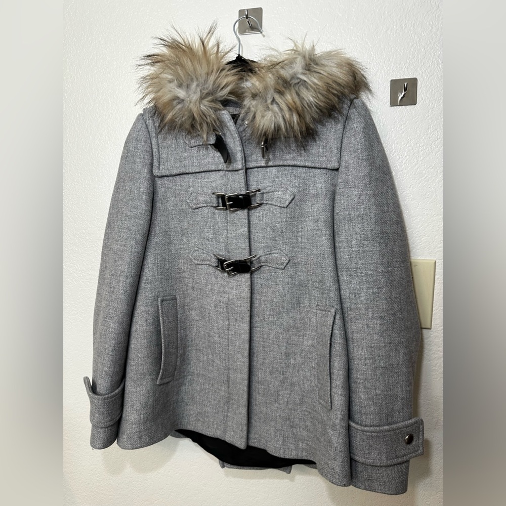 Zara peacoat grey